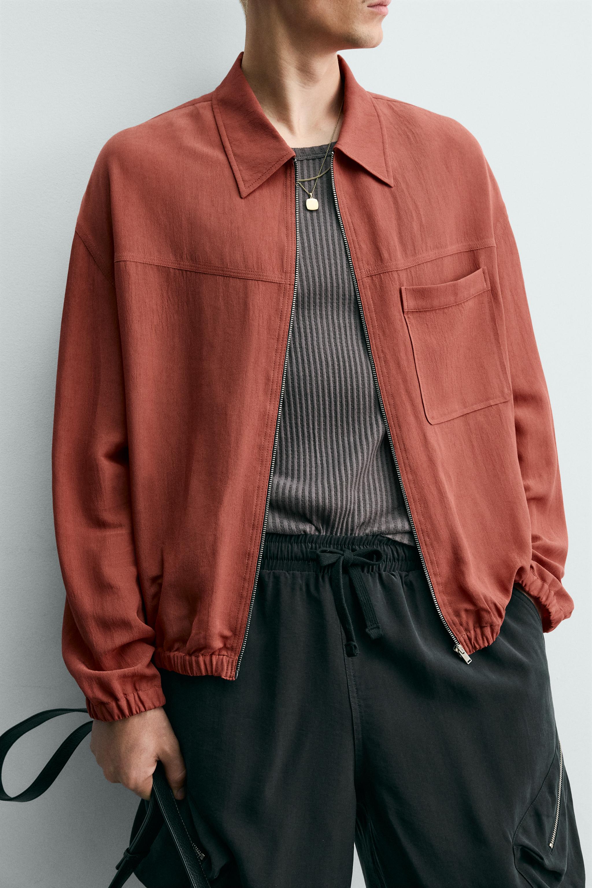 RELAXED FIT ZIP-UP OVERSHIRT